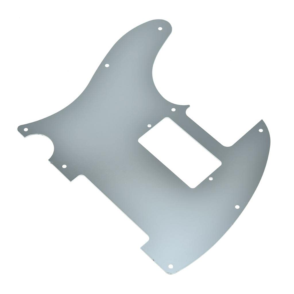 Dopro 8 Hole Aluminum Anodized Tele Humbucker Pickguard Scratch Plate for American/Mexican FD Telecaster Silver